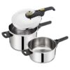 ست دوقلو زودپز 4 و 6 لیتر تفال Tefal 4+6L Secure 5 neo 1 secure 5neo 1 ست دوقلو زودپز 4 و 6 لیتر تفال Tefal 4+6L Secure 5 neo