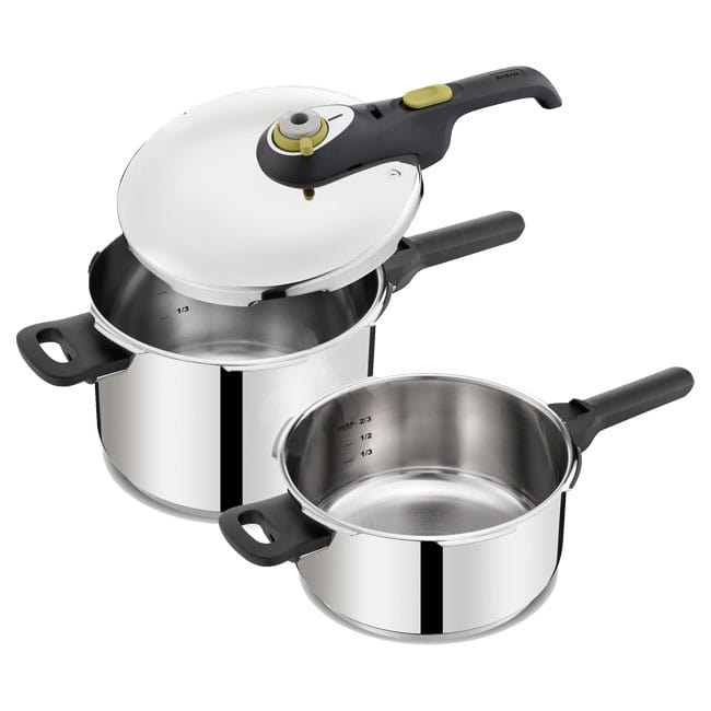 ست دوقلو زودپز 4 و 6 لیتر تفال Tefal 4+6L Secure 5 neo