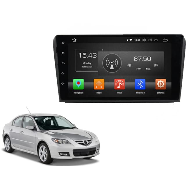 پخش فابریک خودرو و مانیتور ماشین مزدا 3 طرح قدیم Mazda 3 مدل IMPALA