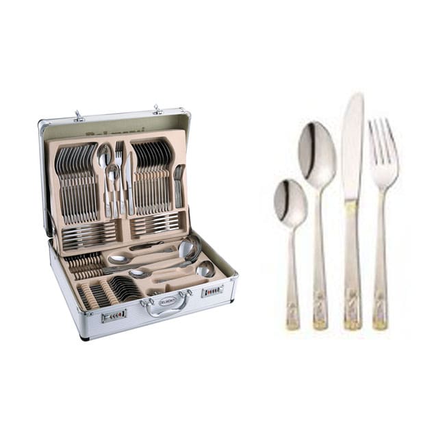 سرویس قاشق و چنگال 138 پارچه دلمونتی Delmonti spoon and fork DL1340